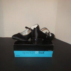 Girls Sparkle & Tux Rosalee Black Dress Shoe Size 2 Young Girls  Medium - NIB